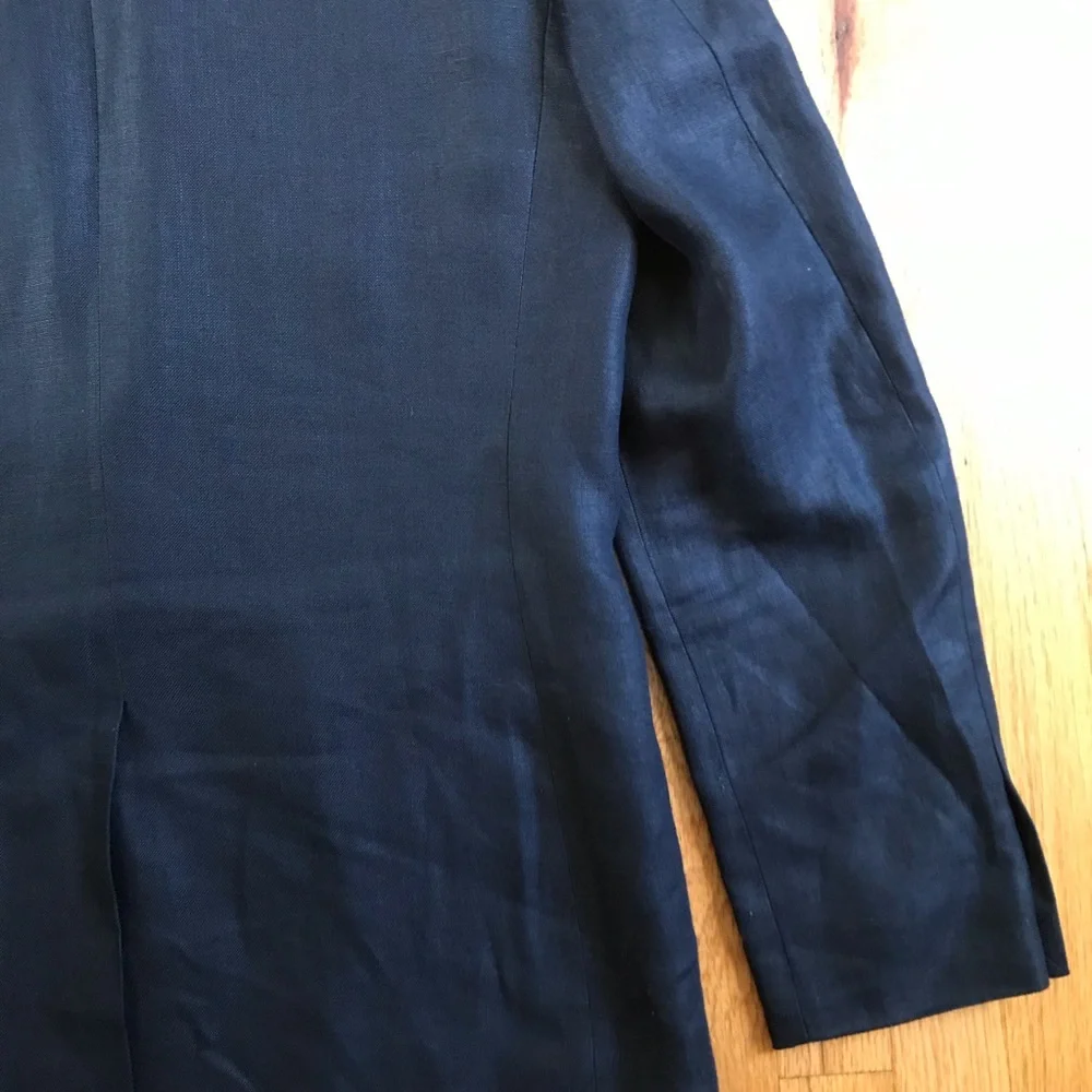 J. Crew Ludlow Irish Linen Men's Navy Two-Button Sport Coat 42L